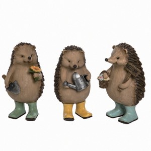 Transpac Resin Hedgehog w/Boots Figurine Set of 3 Spring Home Decorations - 1 of 1