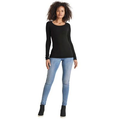 VENUS Womens Ribbed Crew Neck Top