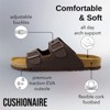 CUSHIONAIRE Men's Lane Cork Footbed Sandal with +Comfort,  Arch Support, Adjustable Straps, Casual Summer Footwear - 4 of 4