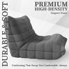 Modern Accent Chair – Comfy Upholstered Armchair with High-Density Cushion & Plush Foam – Stylish Sofa Chair for Living Room or Bedroom - Teddy Gray - 3 of 4