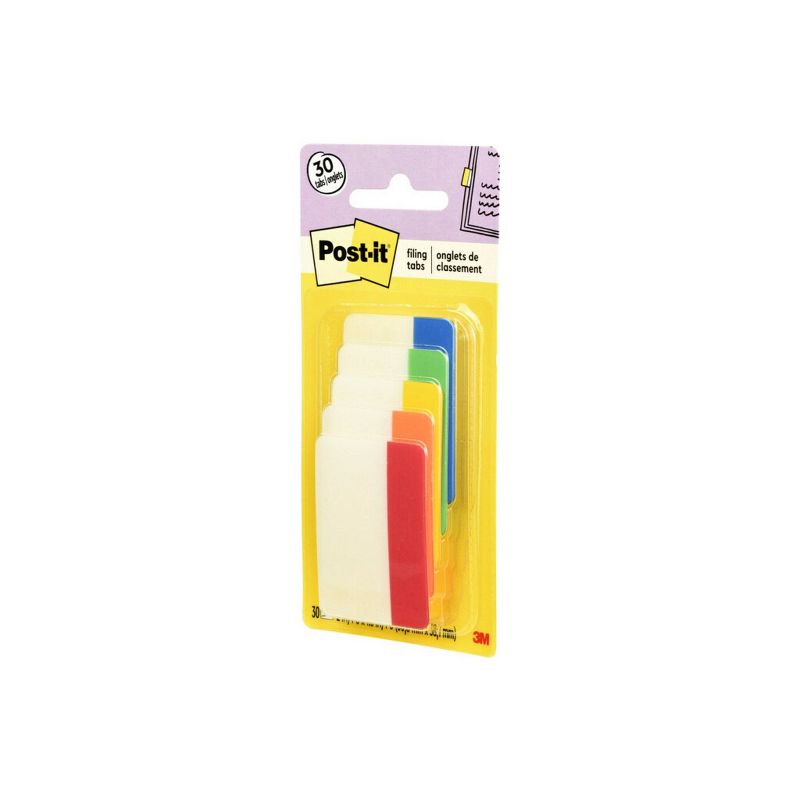 Post-it 30ct 2&#34; Filing Tabs - 5 Assorted Colors, 3 of 13