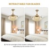 Ludomide 42 Inch Crystal Ceiling Fan with Light and Remote Modern Gold Fandelier Retractable Chandelier Fan for Bedroom Living Room - 2 of 4