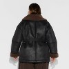 Women's Shawl Collar Shearling Coat - Wild Fable™ - 3 of 3