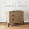 Nathan James Andrew 3 Drawers Storage Cabinet with Natural Rattan Accent and Metal Legs: Bohemian Charm, Ample Storage - 3 of 4