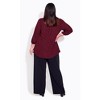 Avenue Women's Plus Size Meila Zip Print Top - 4 of 4