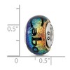 Black Bow Jewelry Cabo & Palm Trees Dichroic Glass & Sterling Silver Bead Charm - 3 of 4