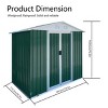 Coolbibila-Storage Sheds With Aluminum Alloy Frame And Sliding Door, Storage Sheds Outdoor With The Pent Garden Shed - 4 of 4