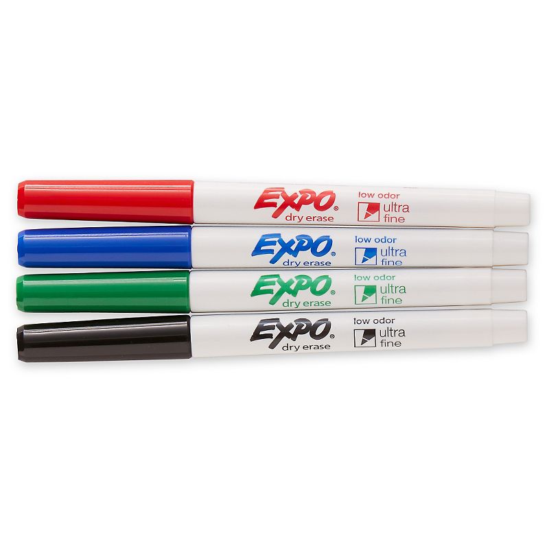 Expo 4pk Dry Erase Markers Ultra Fine Tip Multicolored, 3 of 10