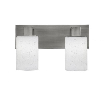 Toltec Lighting Apollo 2 - Light Vanity in  Graphite with 4" White Muslin Shade