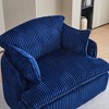 Convertible Compressed Sofa Chair with Ottoman, Modern Corduroy Fabric Armchair for Small Spaces, Living Room, Dorm, or Apartment - 4 of 4
