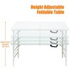 4 FT Portable Folding Table, Heavy Duty Fold in Half Utility Table with Handle, Adjustable Height Folding Table for Picnic Party Camping and Party - image 2 of 4