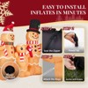 FONTOI Christmas Inflatable Gingerbread Family Cute Holiday Blow Up Decoration for Festive Yard Garden and Party Display, Brown, 9.84"*7.09"*9.45" - 2 of 4