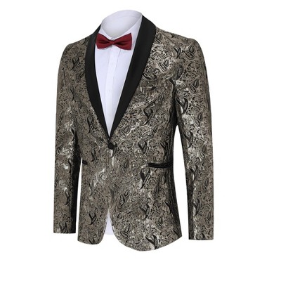 YesFashion Men's Fashion Blazer Suit Jacket Shawl Lapel One Button Luxury Weddings Party Dinner Prom Tuxedo — фото 2