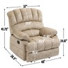 CENGHU Large Manual Recliner Chair in Fabric, Adult Sofa Chair, Recliner Chair for Adult, Mid Century Modern Pushback for Living Room, Bedroom - 4 of 4
