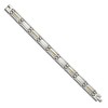 Black Bow Jewelry 12mm Stainless Steel & 14K Yellow Gold Accent Link Bracelet, 8.75 Inch - 2 of 4