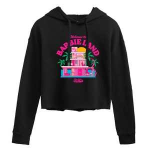 Women's - Barbie - Welcome To Barbie Land Cropped Graphic Hoodie - 1 of 3