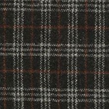 122 - charcoal plaid orange highlight