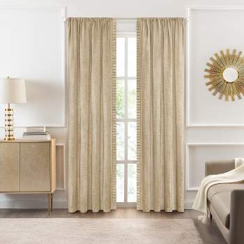 Kate Aurora Lux Living 2 Pack Chenille Rod Pocket Window Curtain Panels