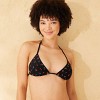 Women's Embroidered Cherry Medium Coverage Triangle Bikini Top - Wild Fable™ Black - 3 of 4