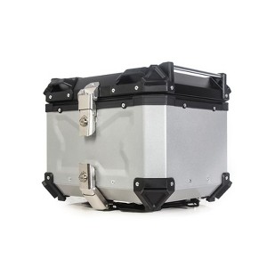 45L Aluminum Motorcycle Top Box – Lockable Waterproof Storage Case for Helmets & Gear (1-Piece, Anti-Theft) - 1 of 4