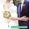 Unique Bargains Ribbon Alloy Outdoor Wedding Rose Flower Lapel Pin 48 Pcs - 4 of 4