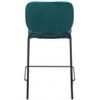 Counter Stool – 36.2" H With Green Velvet Seat & Powder-Coated Steel Frame (Set of 2) By Zuo Modern - 4 of 4