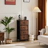Dresser for Bedroom, Drawer Dresser Organizer Storage with 4 Drawers, Chest of Drawers with Fabric Bin, Wood Top for Bedroom, Entryway - 2 of 4