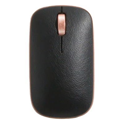 Azio Retro Classic Cordless Optical Computer Mouse, Ergonomic, 3 Buttons, Bluetooth®/2.4G RF-USB, Artisan in Black