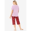 Dreams & Co. Plus Size 2-Piece Capri PJ Set - 3 of 4