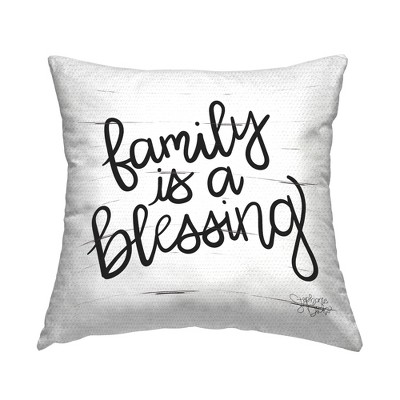 Stupell Industries Family Is Blessing Rustic Minimal Calligraphy Sign