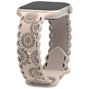 HTUTWOO Apple Watch Band Sunflower Engraved Band 38mm 40mm 41mm,Lace Hollow-out Strap for iWatch Series 9 8 6 5 4 3 2 1 Ultra - 1 of 4