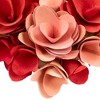 Northlight Wooden Flower Artificial Valentine's Day Wreath - 15" - Red and Pink - 4 of 4