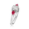 Ross-Simons 1.00 Carat Lab-Grown Diamond Ring With .40 ct. t.w. Rubies in 14kt White Gold - 3 of 4