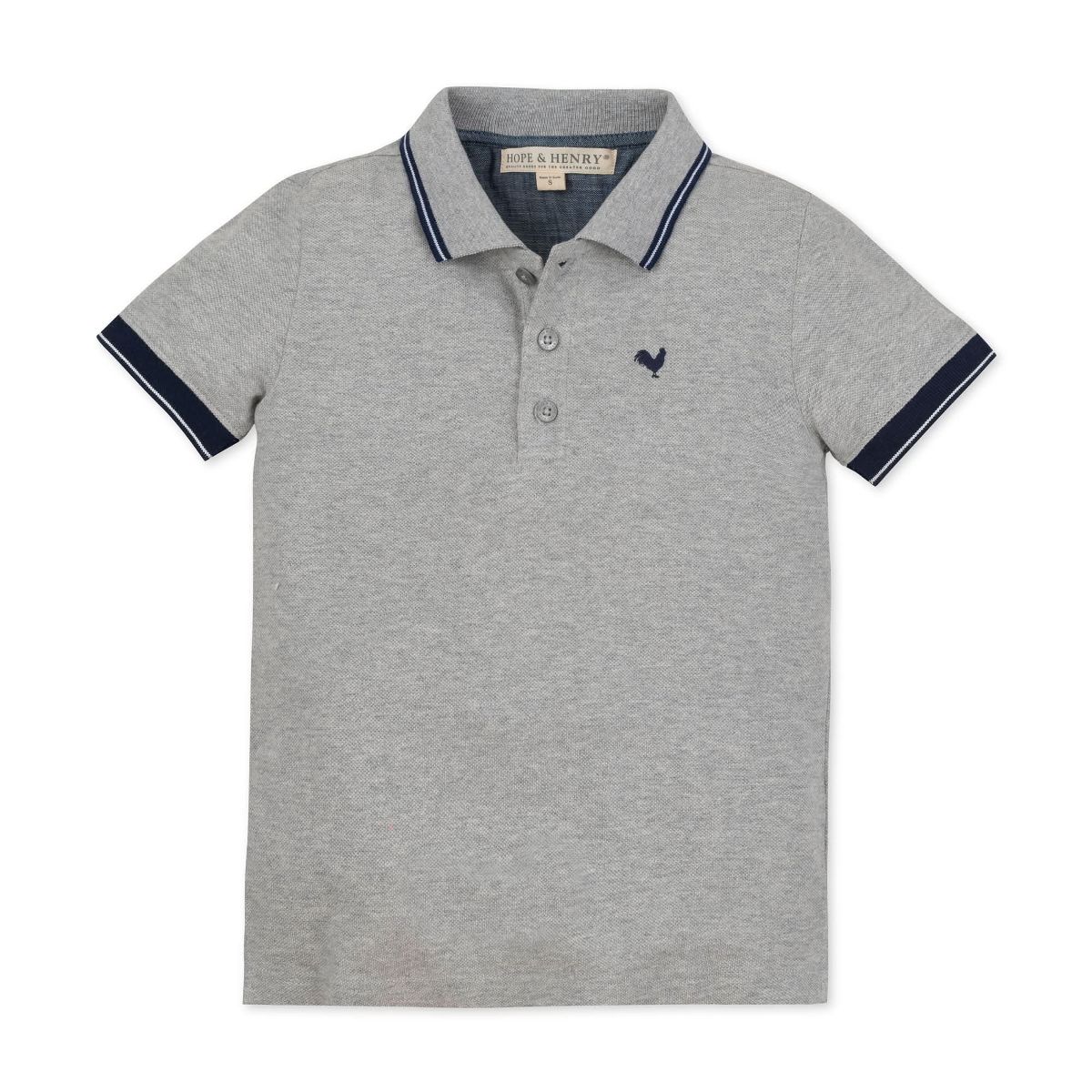 Hope & Henry Boys' Short Sleeve Knit Pique Polo Shirt, Kids