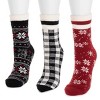 MUK LUKS Women's 3 Pair Pack 2 Layer Ankle Socks - 2 of 3
