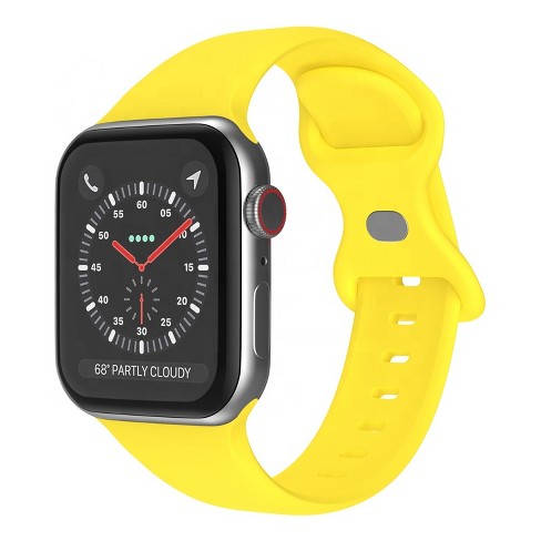 Link Apple Watch Compatible Soft Silicone Sport Band Waterproof Mens Womens For Series Se 7 6 5 4 3 2 1 38 40 41mm Yellow Target