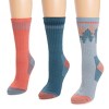 MUK LUKS Women's Hiking Heat Retainer Crew Sock 3 Pack - 2 of 4