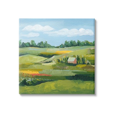 Stupell Industries Peaceful Farmland Fields Greenery Canvas Wall Art