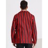 INSPIRE CHIC Men's Slim Fit Single Breasted Color Block Stripes Blazers - 3 of 4