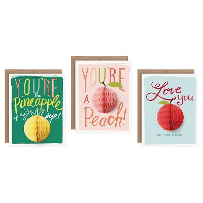 3ct "Love You" Pop-up Greeting Cards