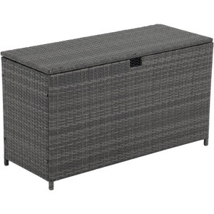 My Depot 125 Gallon Large Wicker Deck Box - 1 of 4