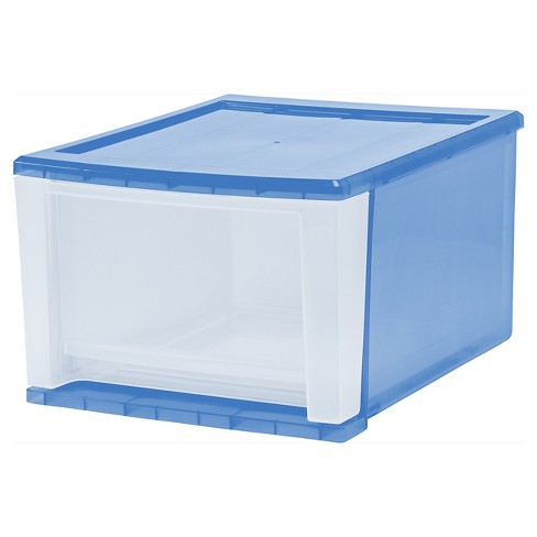 Iris 17 Qt Stacking Drawer Navy 4 Pack Target