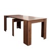 FURNIinspire Dining Tables Kitchen Dining Room Tables,  Dining Table Multifunctional Extendable Console Table, Walnut Brown, 118.11"*35.43"*30.71" - 2 of 4