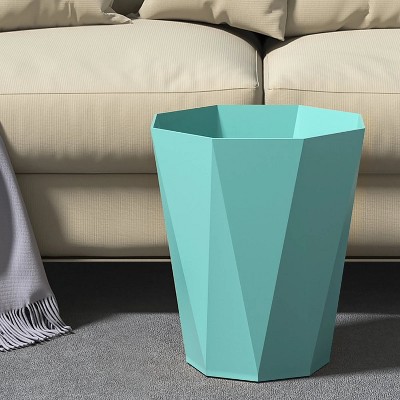 LunaLulinlk Green 2.7 Gallon Kitchen Trash Can, Trash Can for Bathroom Plastic Wastebasket Container Trash Can