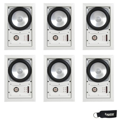 SpeakerCraft MT6 Three - In-Wall or Ceiling Speaker Includes White Grill - (Multipack of 3 pair, 6 speakers total)
