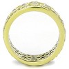 Slickblue Women's Gold Ion-Plated Stainless Steel Ring with Clear CZ, Designer Fashion Ring, Size 5-10 - 3 of 4