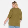 Women's Tupac Lyrics Oversized Short Sleeve Graphic T-Shirt - Olive Green - 3 of 3