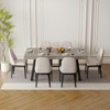 71 In Dining Table for 6-10,Modern Farmhouse Rectangular Kitchen Table,with Adjustable Feet & Sturdy Metal Framefor,Dining Room,Living Room,No Chair - 3 of 4