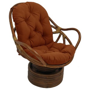 Blazing Needles, 48-inch by 24-inch Solid Outdoor Spun Polyester Swivel Rocker Cushion - 1 of 1