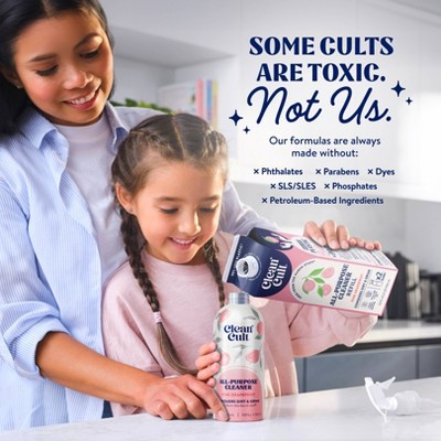 Clean Cult All Purpose Cleaner Refill - Pink Grapefruit - 32 fl oz: Multipurpose, Non-Porous Surfaces